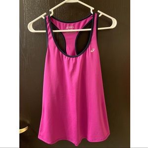 ASICS dry fit workout tank; fuscia